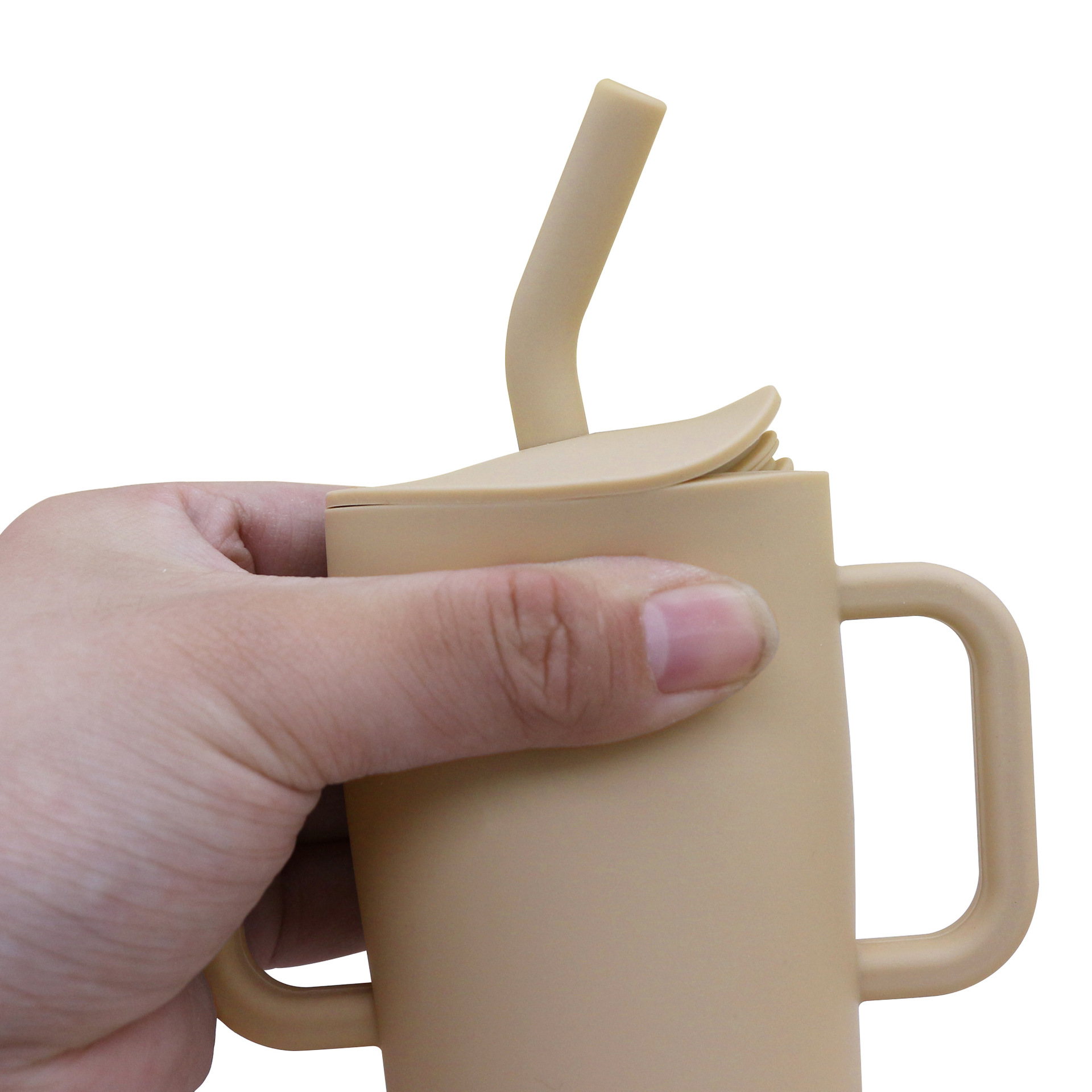 Cross-border silicone children's school drinking cups for over 6 months, baby duckbill cups, anti-choking and shock-resistant straw cups, factory direct sales Item Picture
