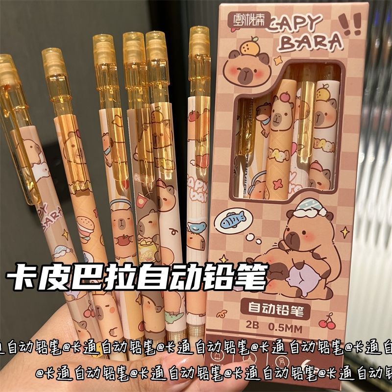Cartoon Sanrio mechanical pencil 0.5mm, not easy to break, children's plastic press automatic lead feeding writing pencil Application Scenario