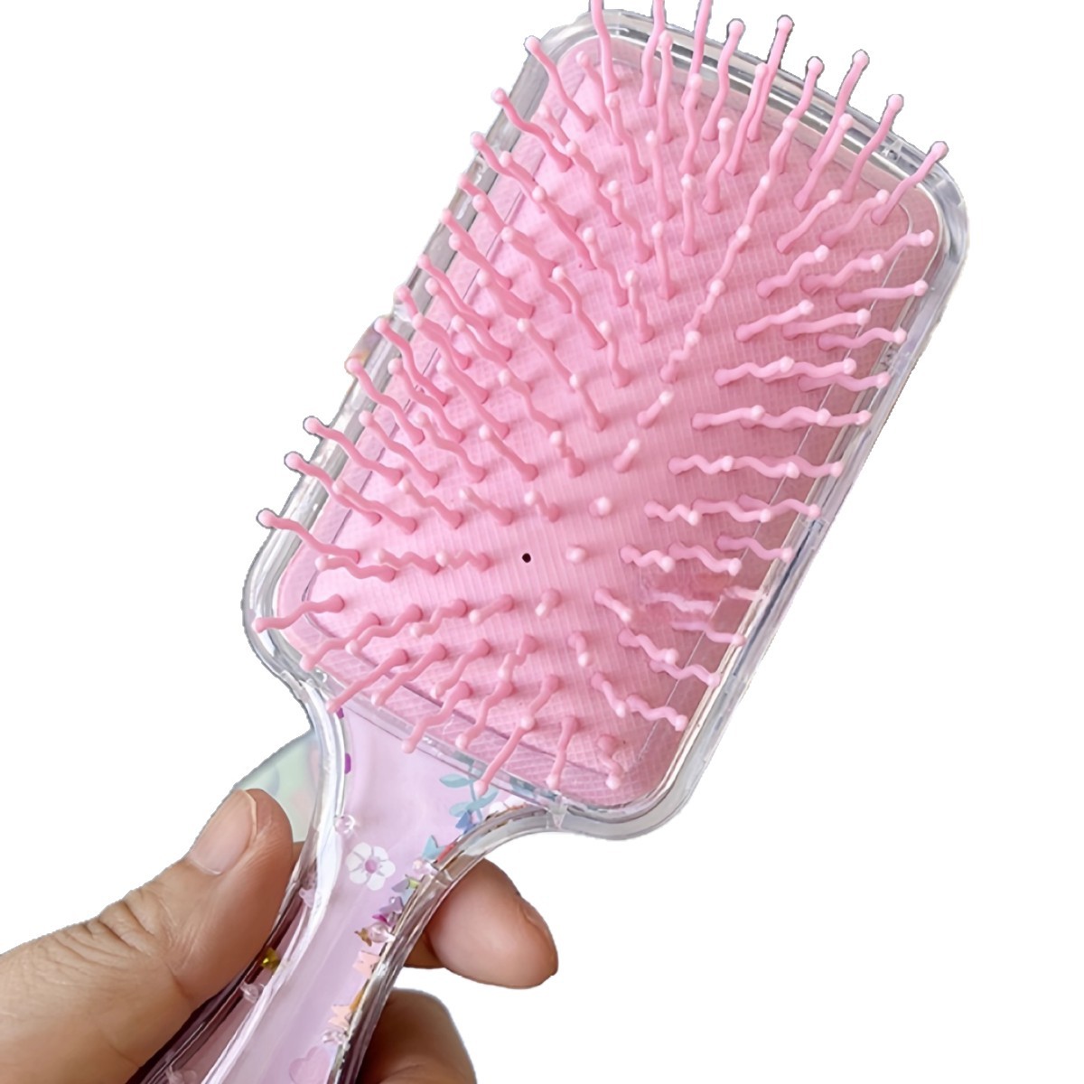 HelloKitty Comb for women's home use: Cartoon, cute, fluffy, high skull top air cushion comb, anti-static air bag massage comb Item Picture