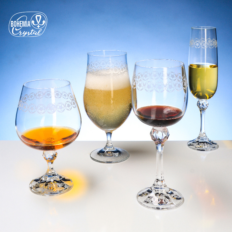 Czech imported lead-free crystal wine glasses, simple and atmospheric red wine glasses, whisky glasses, champagne glasses, gift box wholesale