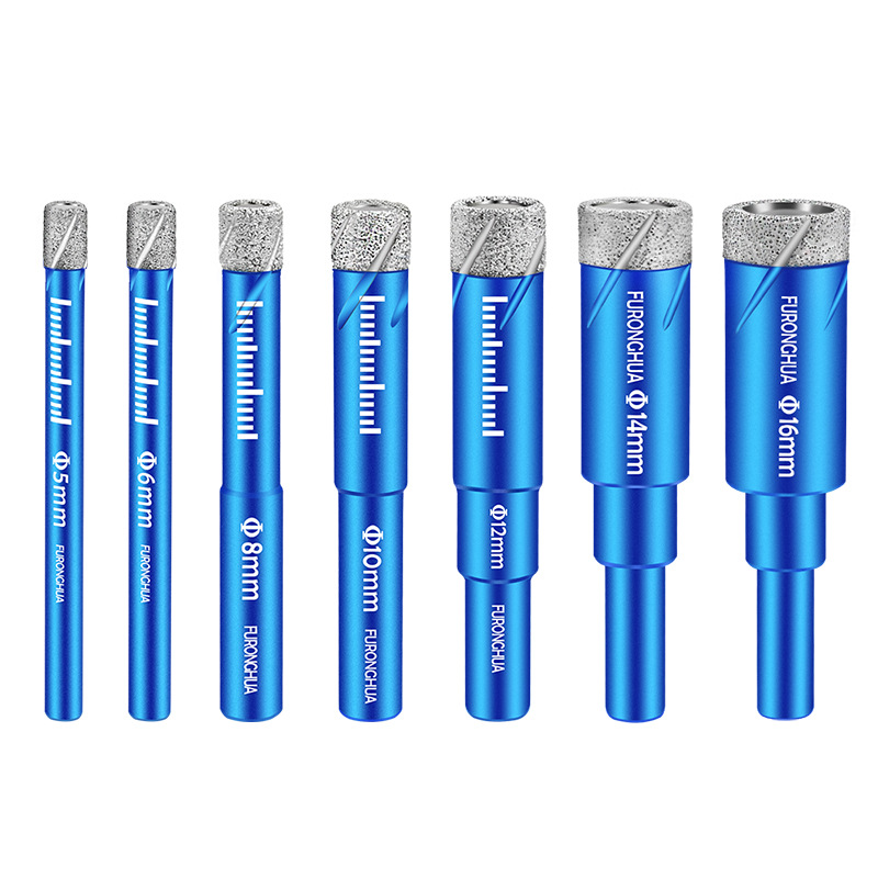 Brazing dry-drilling drill bit for ceramic tiles, multi-functional dry-opening hole drill for marble vitrified tiles, granite and glass Item Picture