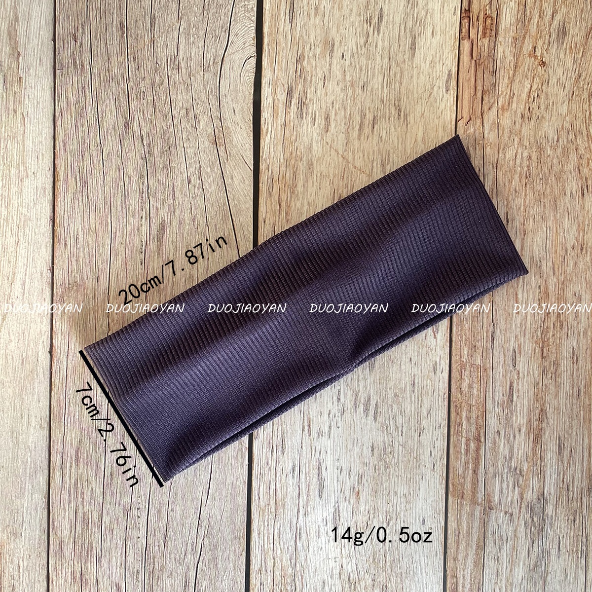 European and American solid-color simple sports hair band with elastic edges, suitable for both men and women, fitness versatile knitted hair tie Item Picture