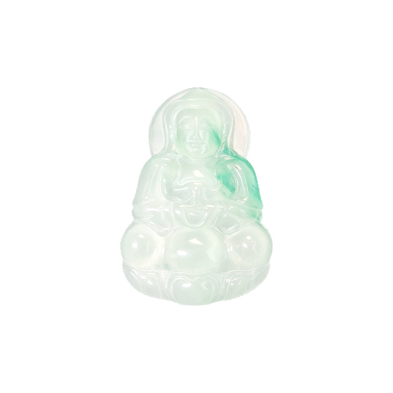 Natural African jadeite Guanyin pendant for men and women necklace pendant material, handcrafted diy jewelry accessory wholesale Item Picture