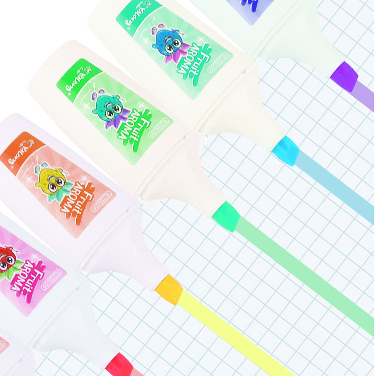 Yalong Cross-border's 2023 new fancy design fluorescent notepad and cute fruit marker for schools and offices Specification image