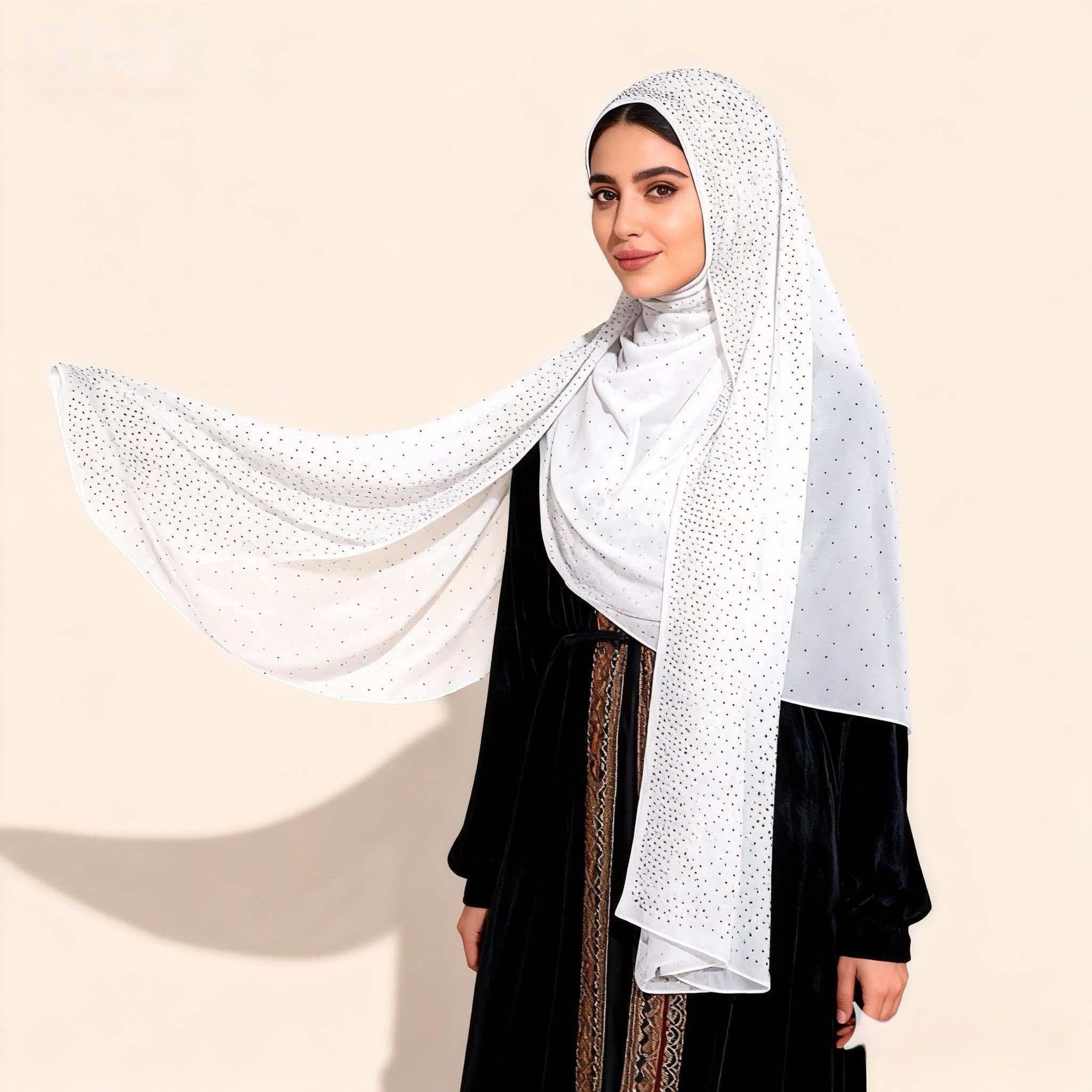 A199速卖通新款烫钻妇女盖头厂家围巾绒雪仿女头巾外贸货源