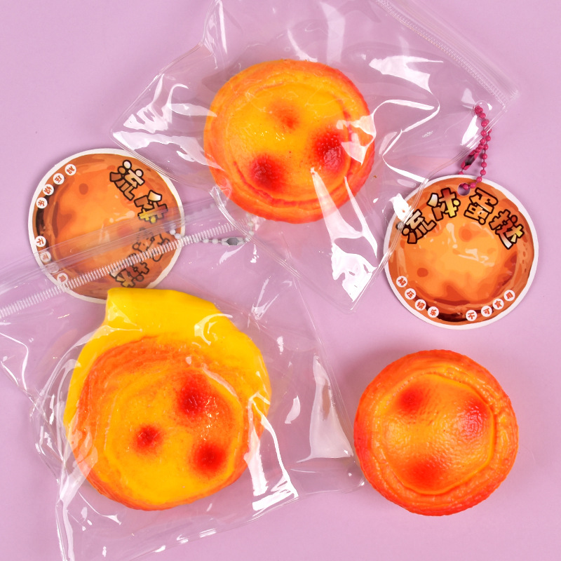 Hot-selling and practical egg tarts, fluid kneading, soft mud texture kneading fun, slow rebound release, soy milk small toys, stress-relieving toys Specification image