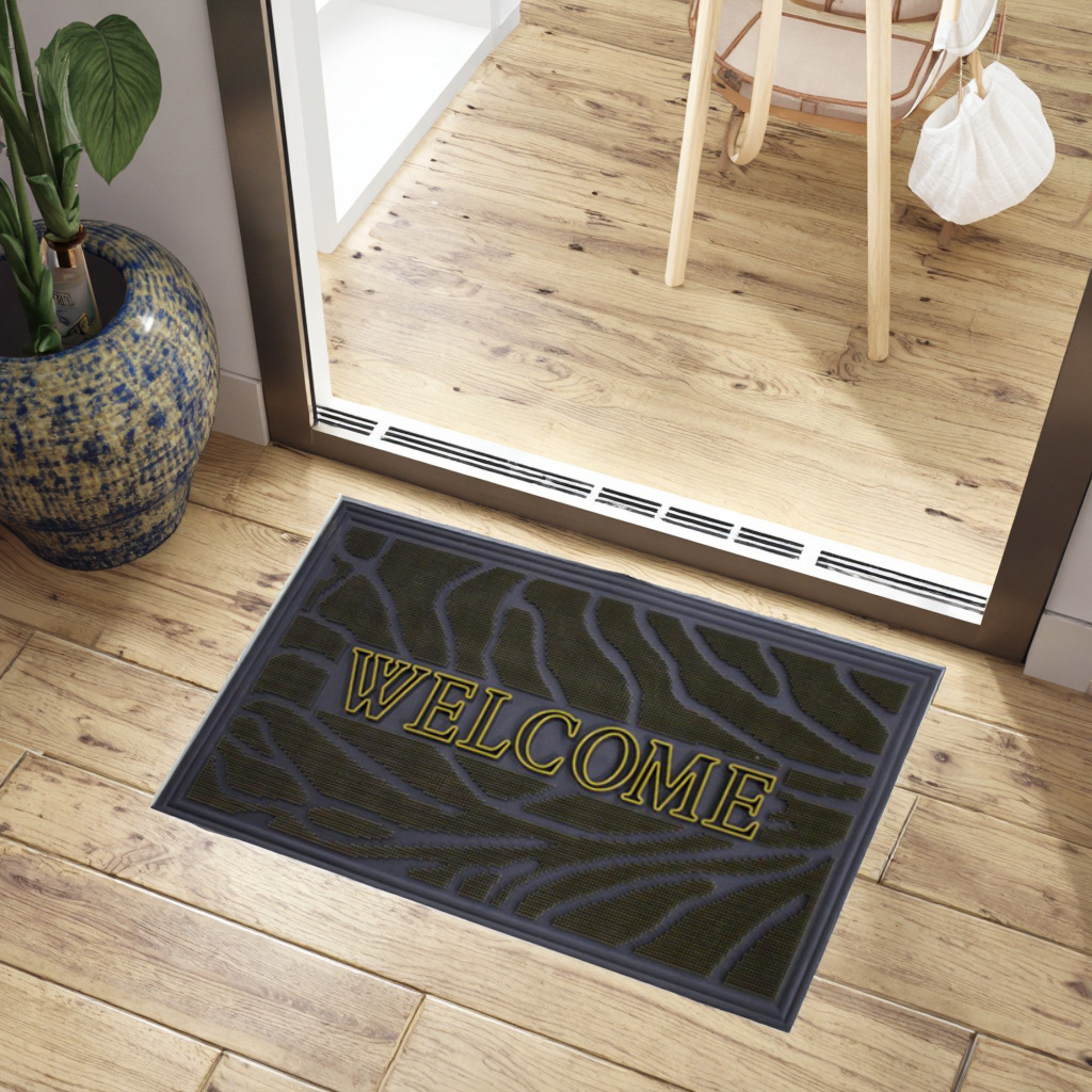 Alfombra de piso de goma alfombra de puerta alfombra de puerta de entrada alfombra antideslizante estilo europeo chino nórdico resistente al desgaste resistente a la suciedad alfombra