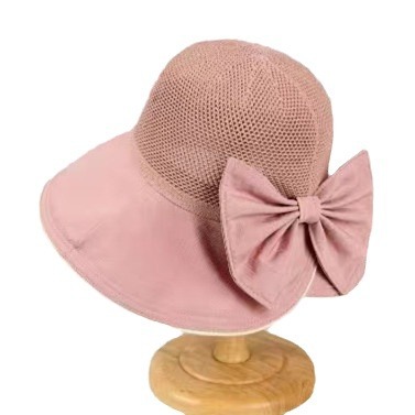 Cool, sun-protective and beautiful for outings, large brim sun-protective bow, women's summer outdoor sun protection and UV protection fisherman's hat Item Picture