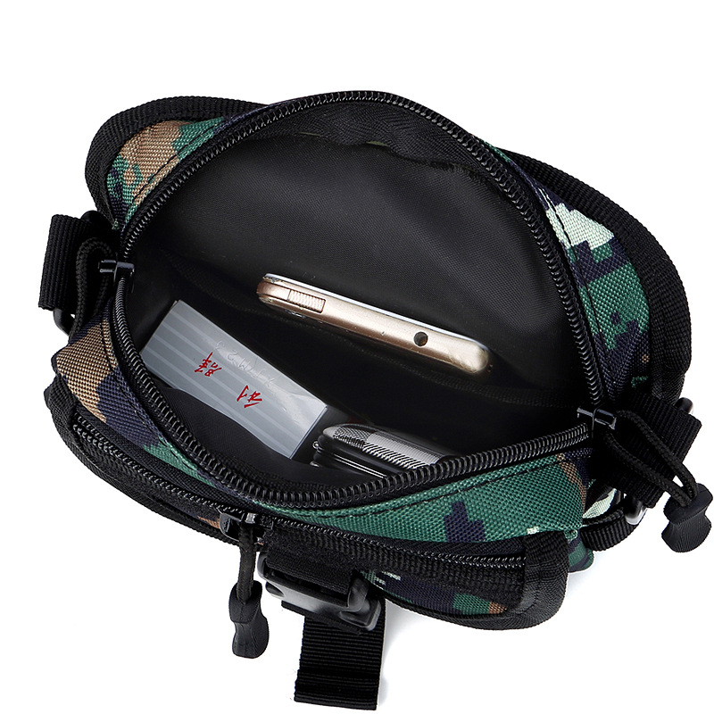 Wholesale of outdoor sports small shoulder bags, multi-purpose large screen mobile phone bags, men's single-shoulder crossbody bags, camouflage tactical waist bags Application Scenario