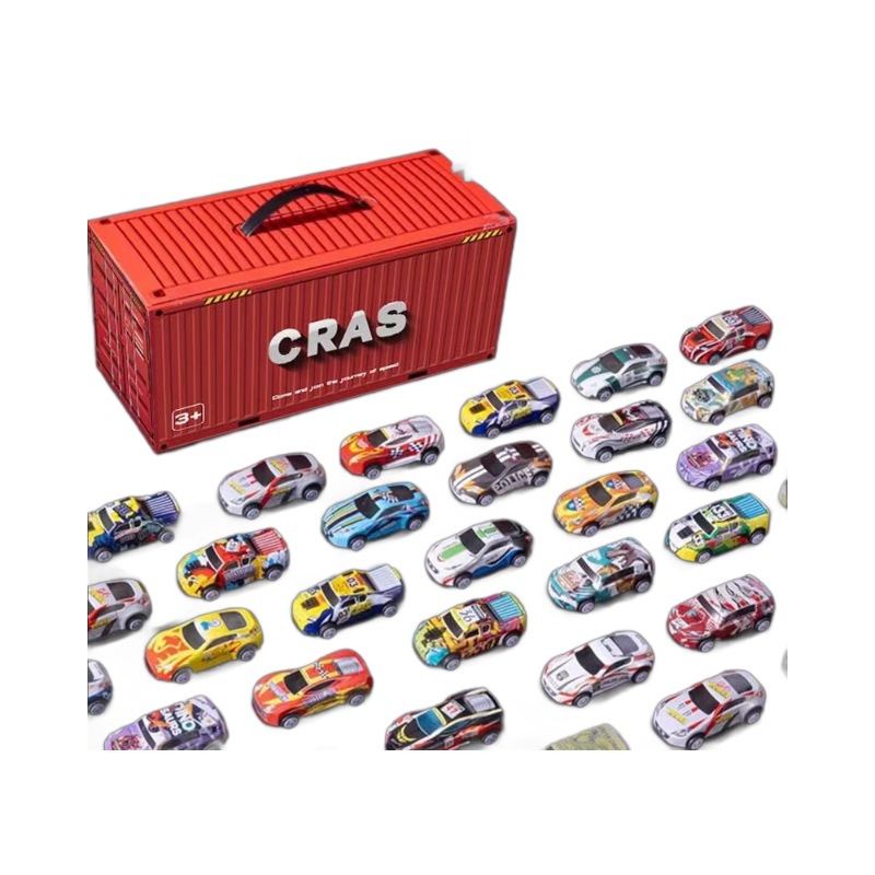 Douyin's same style children's tin car, alloy car toy, mini 48 Huili small car gift box set container Item Picture