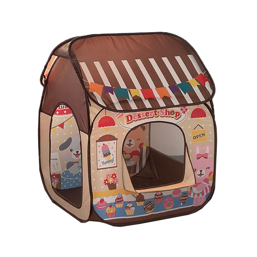 跨境亚马逊儿童帐篷室内游戏屋小房子海洋球池过家家玩具屋批发白底实物图