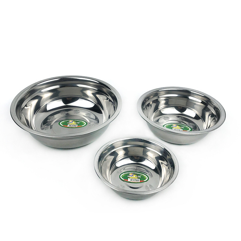 Hezhou soup bowl, thickened stainless steel bowl, multi-purpose bowl for canteens, round vegetable bowl, household spicy hot pot bowl, stainless steel bowl