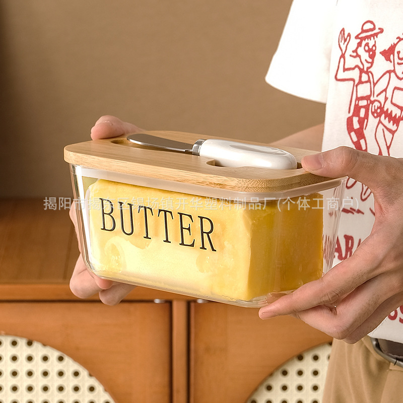 Butter box, household cheese box, large-capacity food-grade plastic cheese box, cross-border Amazon butter Specification image