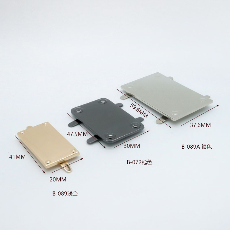 Smooth surface tags for bags, blank logos, trademarks, laser metal nameplates, in stock for wholesale Specification drawing