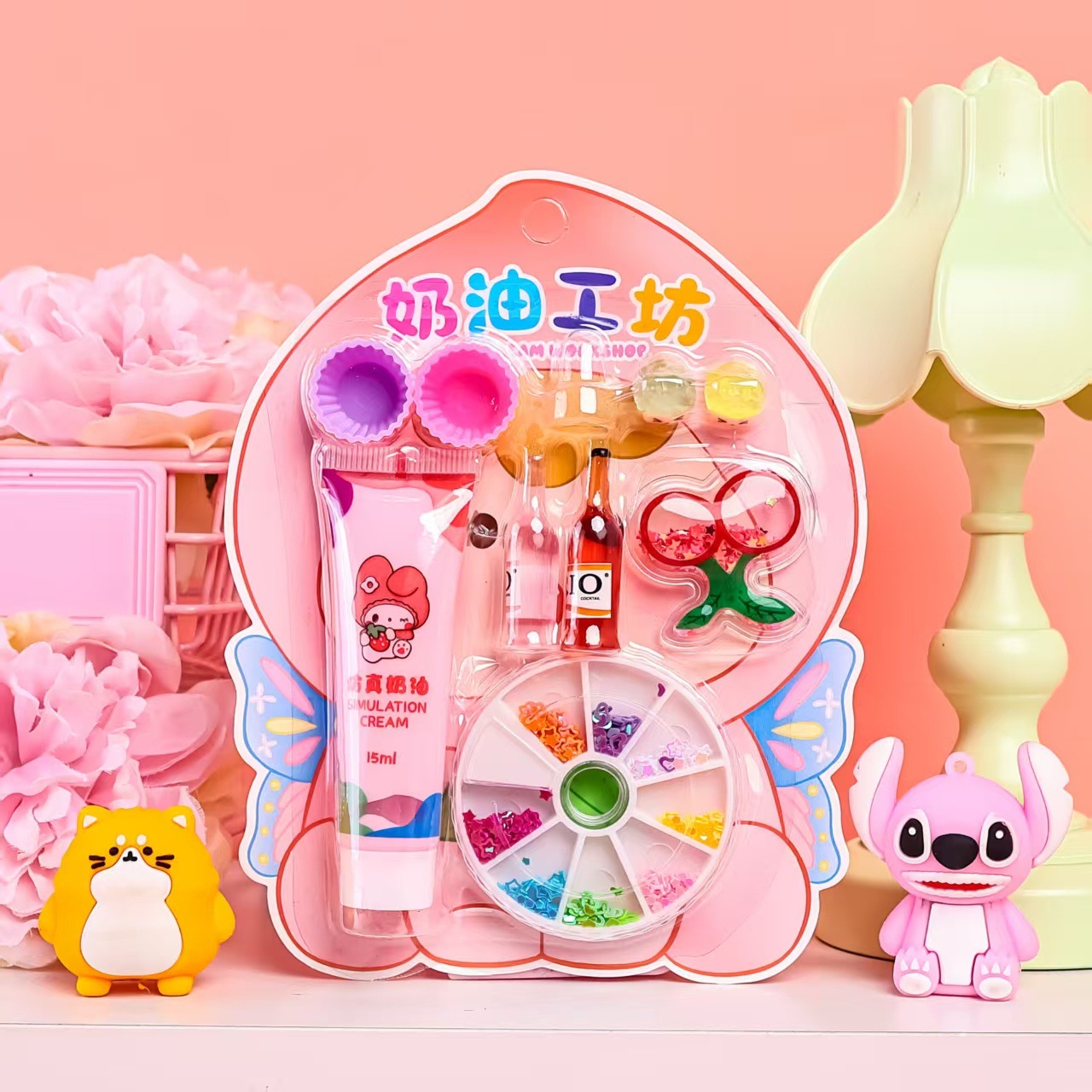 Moon Rabbit Cream Glue Gift Box Set for Children's creative DIY making of simulated milk tea, ice cream and cream cake Specification image