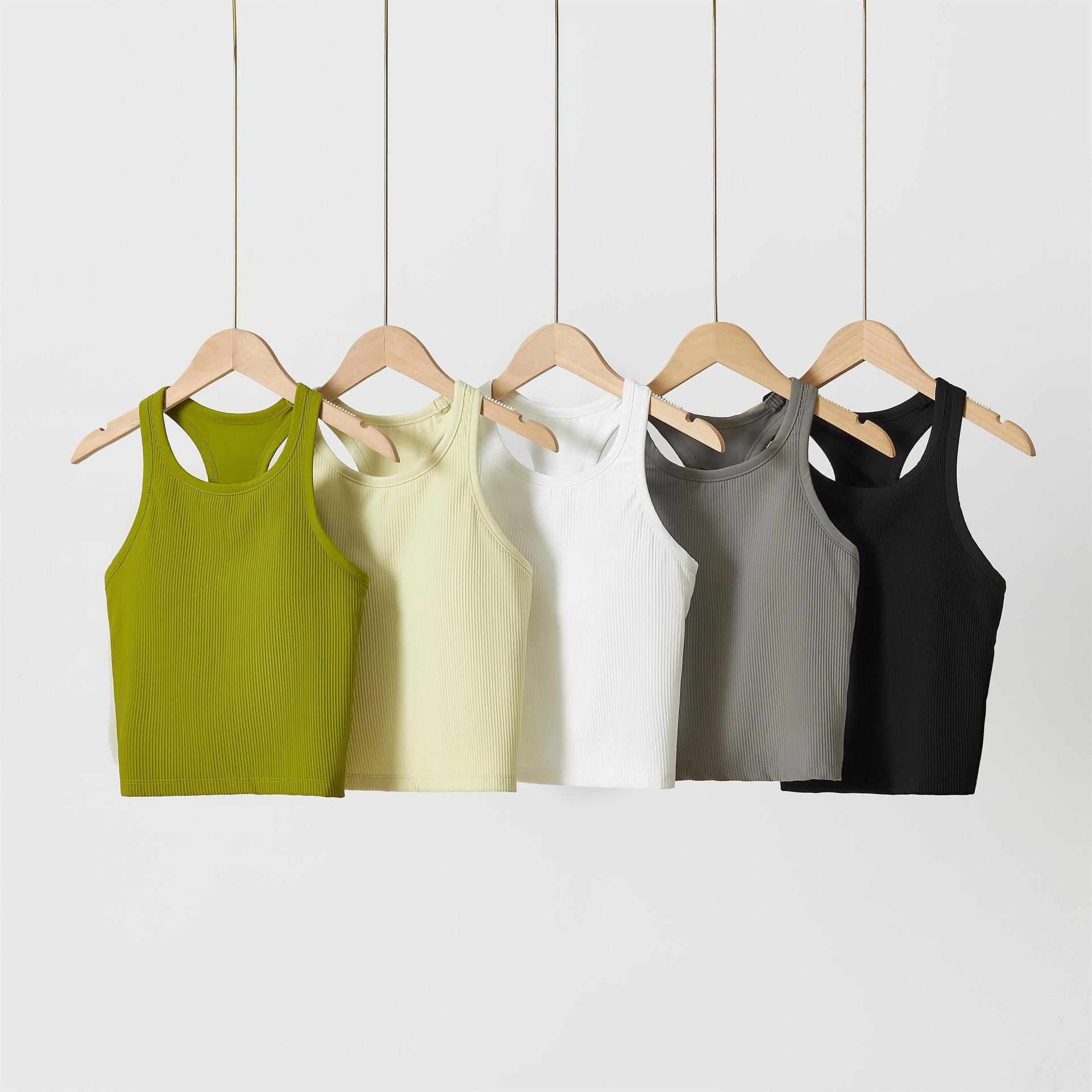 原厂ebb瑜伽服背心女工字运动外穿紧身速干带胸垫跑步文胸健身上