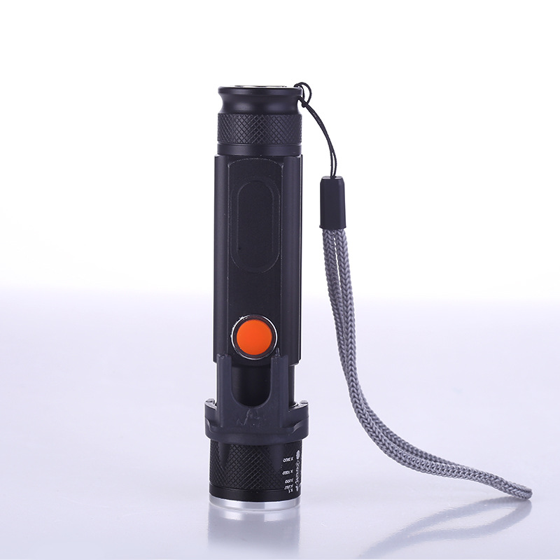 Customized manufacturer wholesale of multi-functional rechargeable flashlights, mini aluminum alloy flashlights, portable telescopic led flashlights Specification image