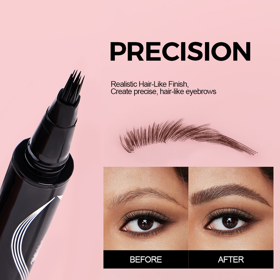 Cross-border PAGE VINE Amazon eyebrow pencil: Waterproof, sweat-proof, long-lasting, no smudge, each eyebrow clearly distinguishable, wild eyebrow pencil details Picture