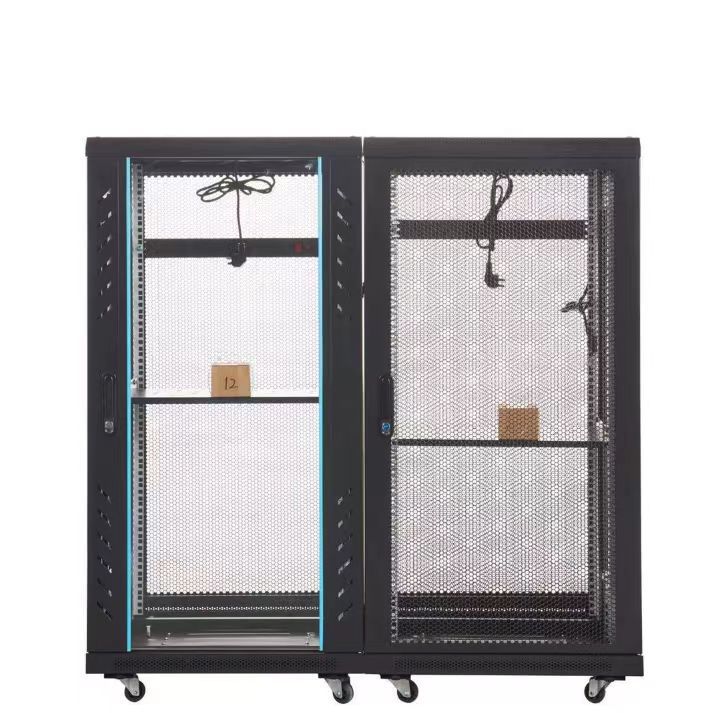 Network cabinets: 1.2m, 1m, 2m, 18U, 32U, 42U, server cabinets, weak current boxes, power amplifiers, monitoring cabinets details Picture