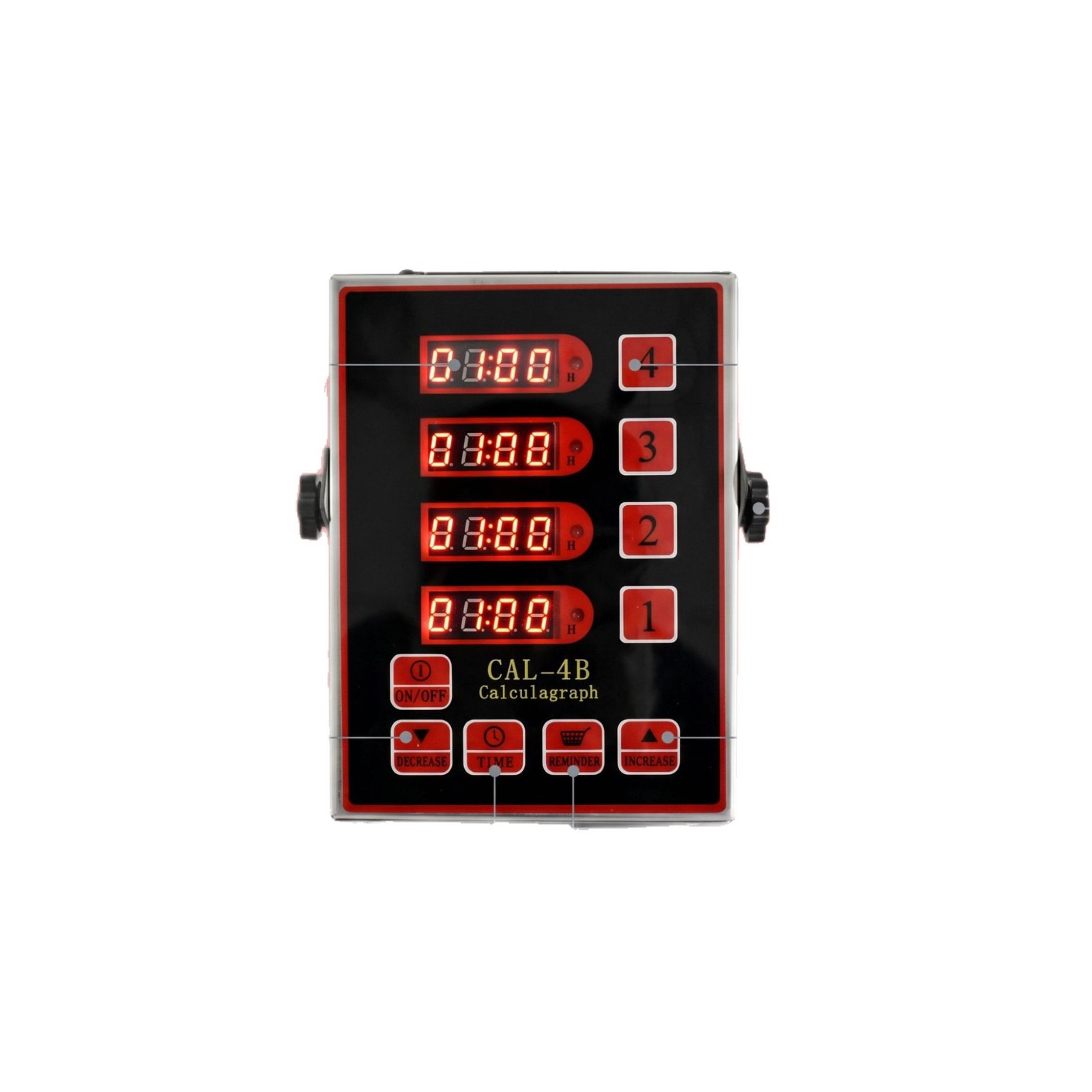Commercial four-channel kitchen timer, multi-segment timing for fried chicken and hamburgers, kitchen reminder timing equipment manufacturer direct sales Item Picture