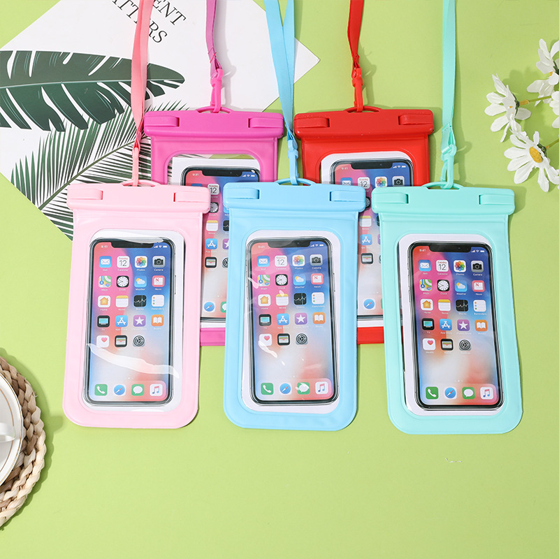 亚马逊热卖pvc通用手机防水袋户外漂流潜水游泳可触屏拍照8级防水细节图