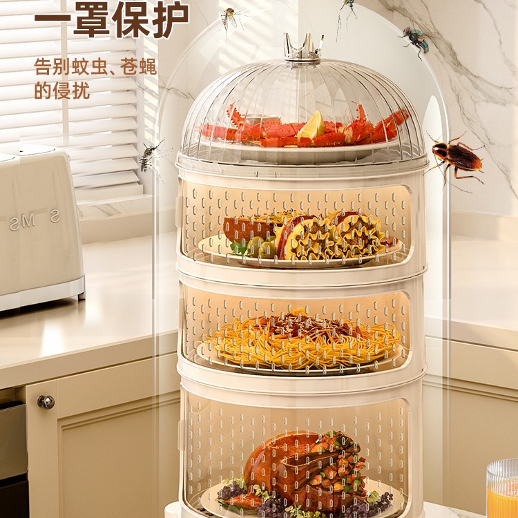 وهناك رفوف مطبخ ذات طبقات متعددة من بقايا الطعام Specification image