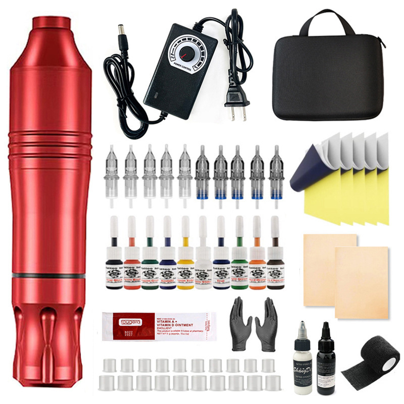 shanilak tattoo set, eyebrow tattoo, body tattoo machine, complete set of tools, tattoo pen set, tattoo motor machine, all-in-one machine, cross-border details Picture