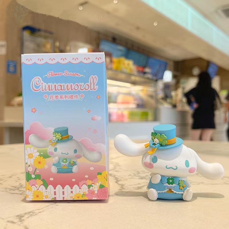 Genuine Sanrio Flower Season series Kuromi big-eared Dog Melody peripheral Girl Clear Box figurine gift Application Scenario