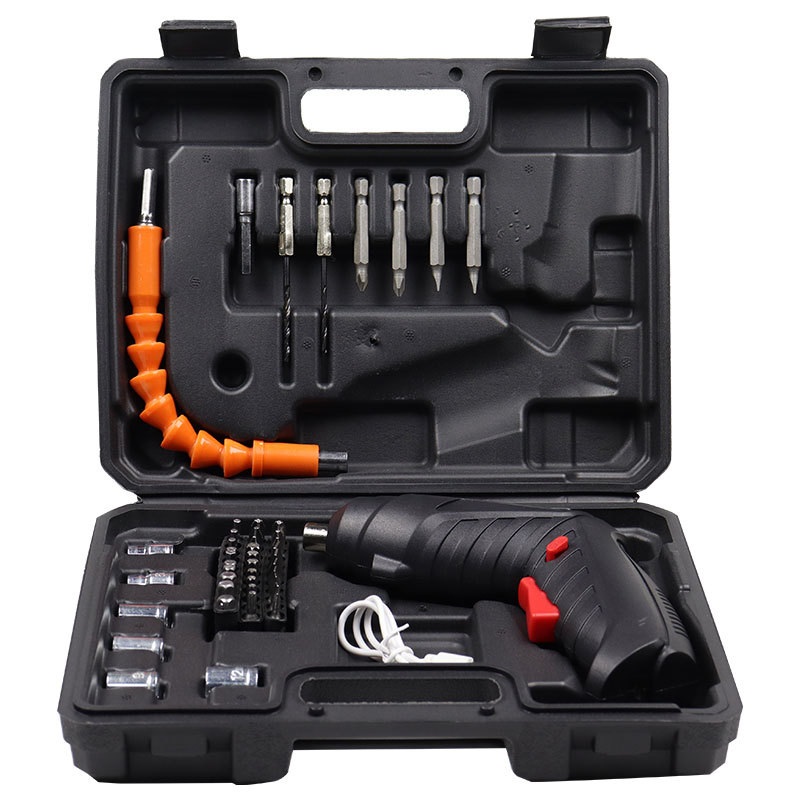 Multi-functional electric screwdriver set, screwdriver set, electric drill set, rechargeable hand drill, electric screwdriver Item Picture