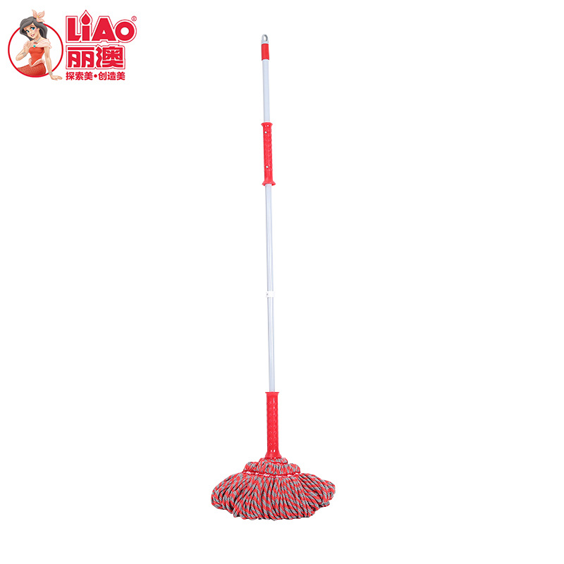 LIAO bathroom water-wringing mop, no need for hand washing, lazy mop, clean with one mop, household water-absorbing floor mop, cotton yarn mop details Picture