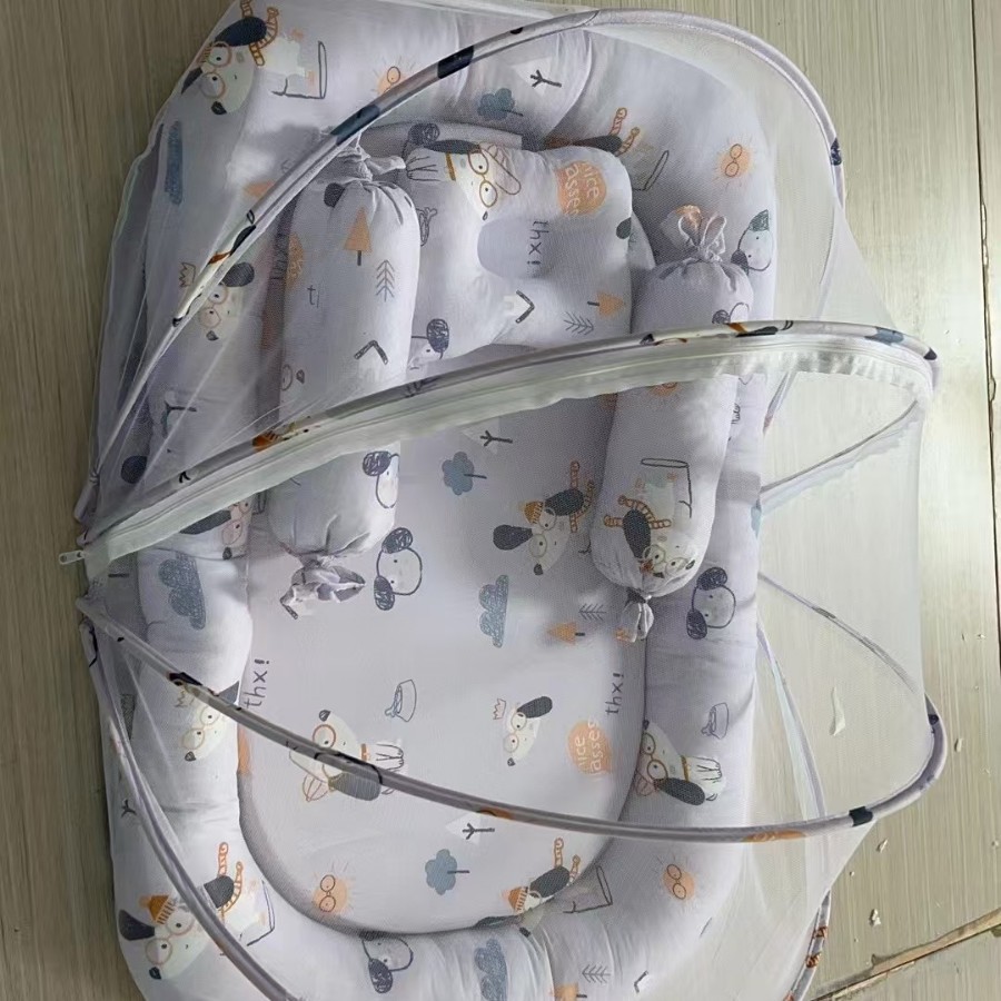 Baby uterine bed, children's mosquito net, bionic bed, four-piece set, baby bed, middle bed, foldable portable bed, mosquito net Specification image