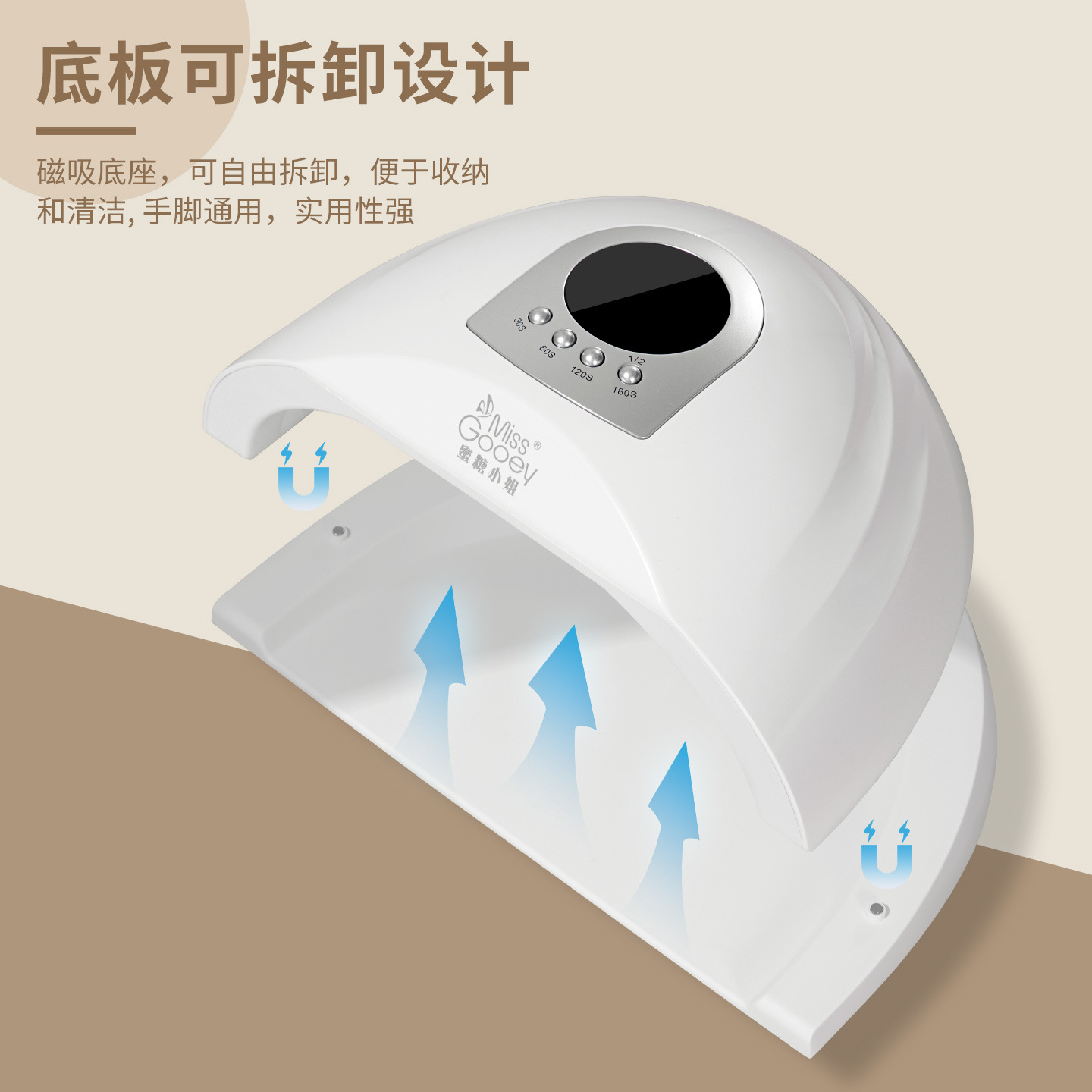 Best-selling nail art high-power red and blue light nail art lamp, quick-drying hand nail art baking tool, light therapy lamp, no blackening hands Specification image