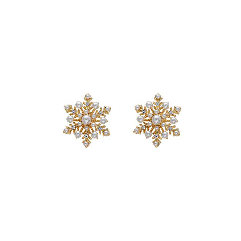 Hyacinth925 Silver Needle Exquisite Zircon Snowflake Stud Earrings Autumn/Winter 2026 New bestseller, high-end and unique design earrings for women Item Picture