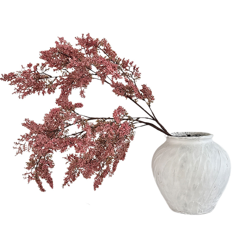 雾凇仿真绿植假花束摆件侘寂风客厅餐桌插花干花花艺装饰摄影道具白底实物图