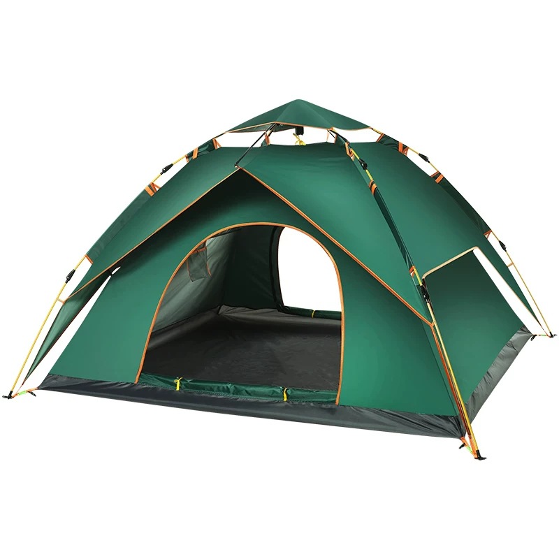 Outdoor quick-opening fully automatic tent for 3-4 people, portable folding rainproof double-layer camping tent Item Picture