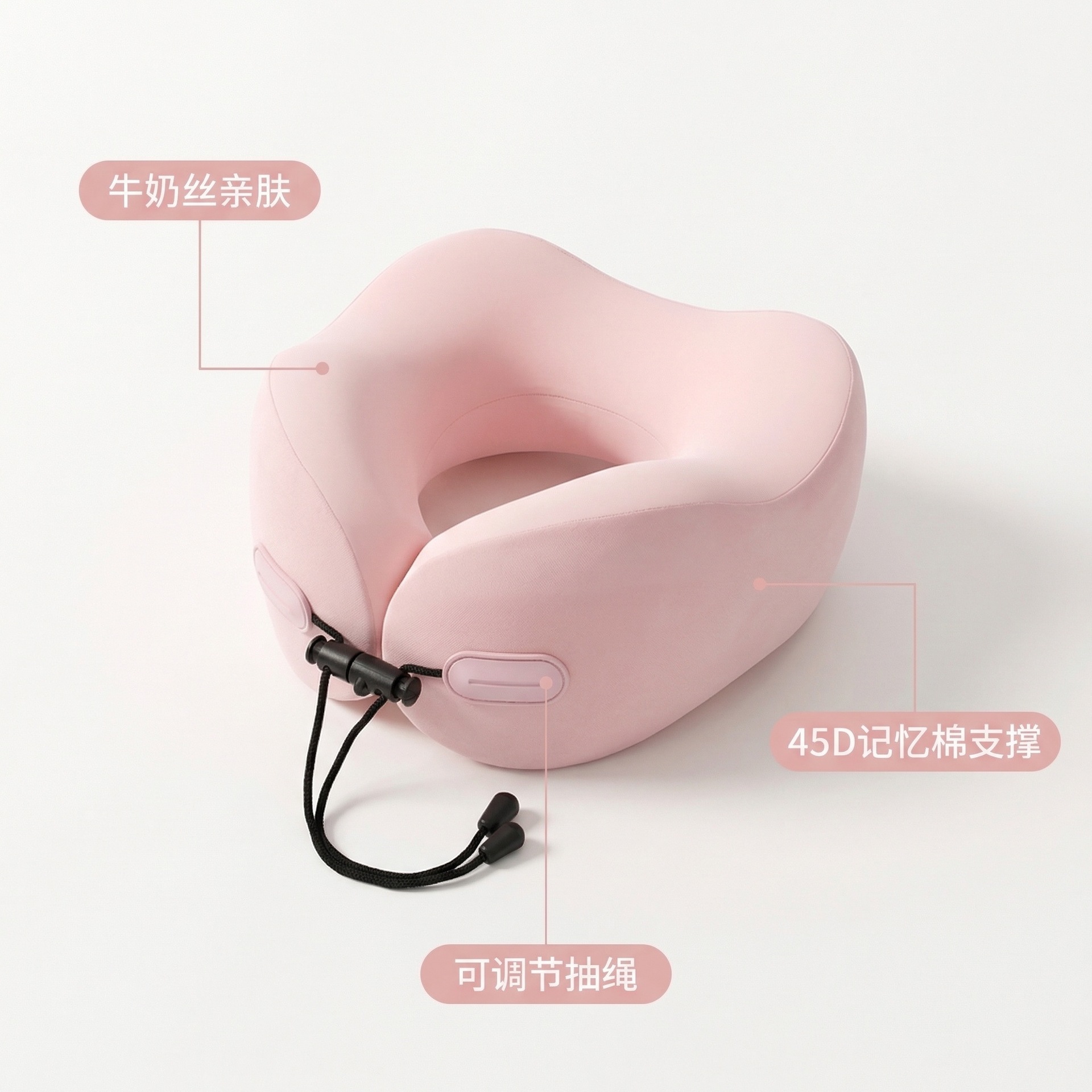 跨境u型枕记忆棉旅行枕驼峰头枕可收纳u型护颈枕u形枕 Item Picture