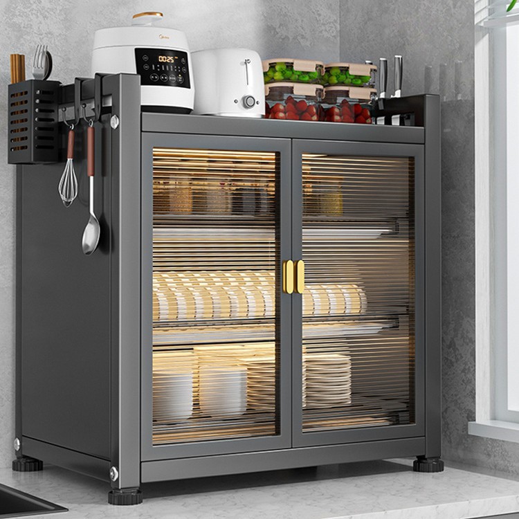 可抽拉防尘碗碟架厨房置物架双层台面沥水碗碟架收纳架厨房餐具