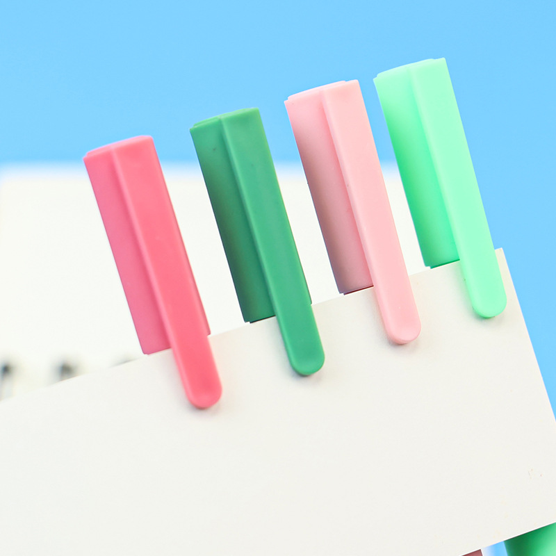 Simple Morandi color pen barrel gel pen, multi-color matte texture, push-pull cap, 0.5mm black gel pen Specification drawing