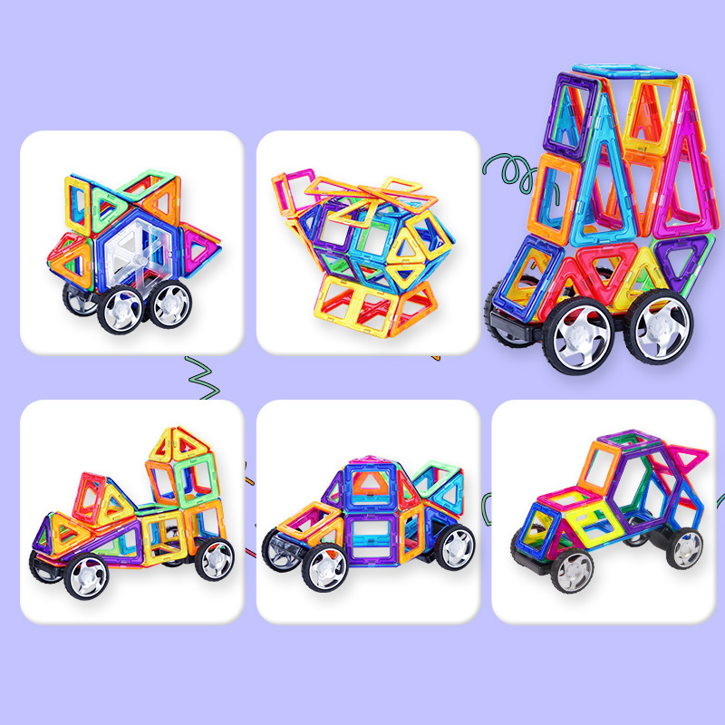 【 Customized Processing 】 Children's Ferris wheel Educational Toys, magnetic sheet building blocks, 3-8 years old magnetic accumulation sheet magnetic toys Specification image