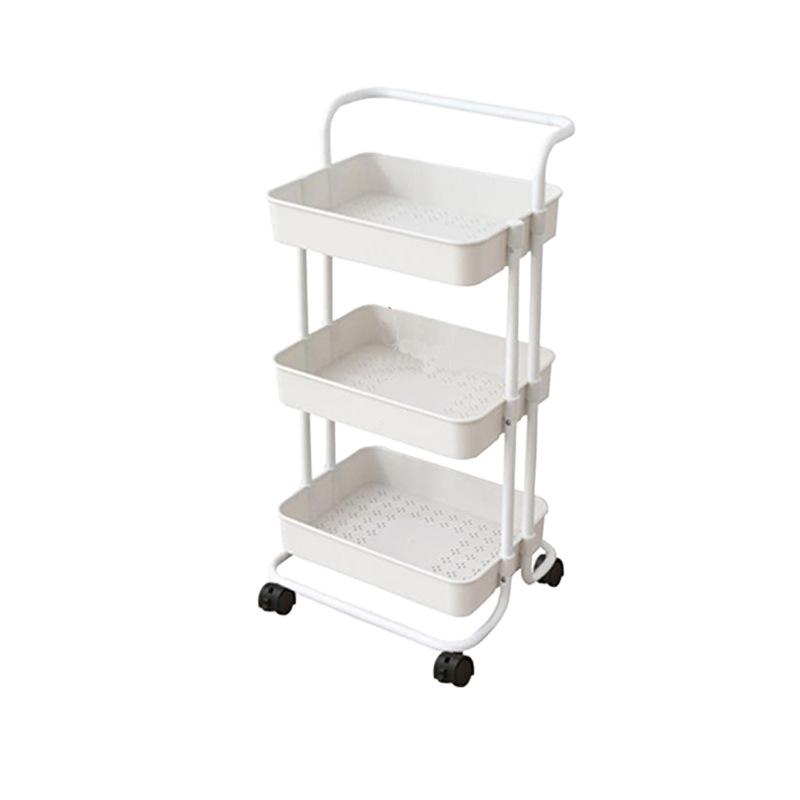 Floor-standing kitchen, mobile snack rack, trolley, storage rack, multi-layer kitchen storage, mobile snack trolley Application Scenario