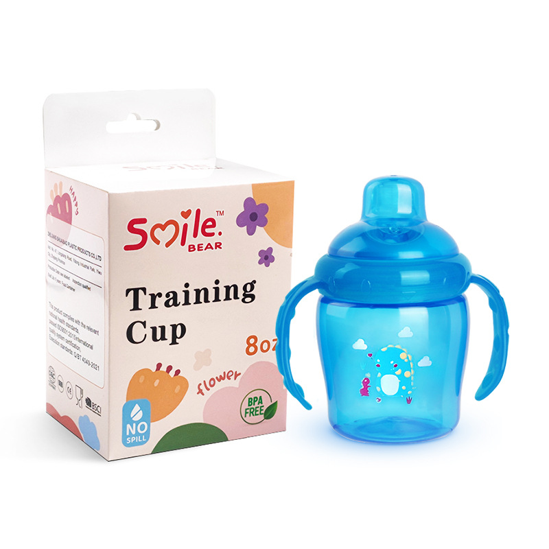 超宽口pp学饮杯宝宝鸭嘴杯水杯大容量防摔防漏直饮杯防呛彩盒装