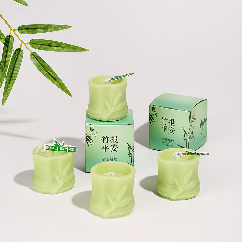 Bamboo News Peace Scented candles, electric candles, Mahjong candles, digital candles, 180g Specification image