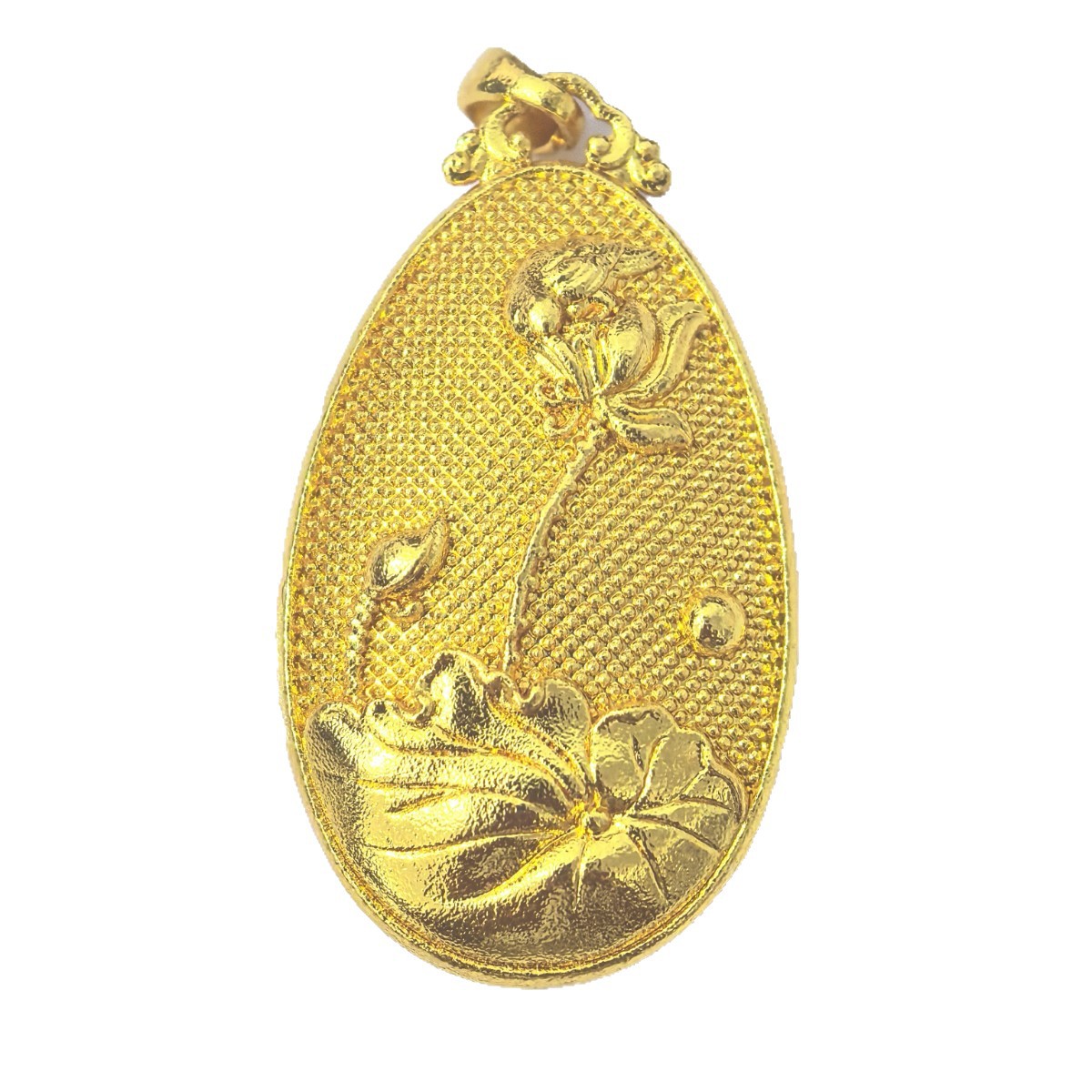 Ancient-style sand gold good luck lotus pendant, lotus seed pendant, woven rope necklace accessory manufacturer wholesale Item Picture