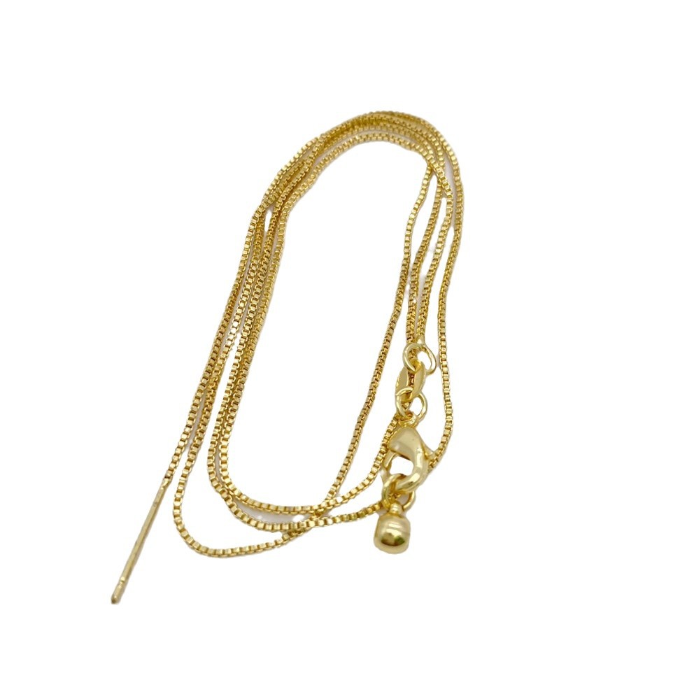 18K gold-plated color-preserving chain, universal chain, adjustable chain, DIY fashionable and versatile O-shaped chain, bead chain, box chain, tight chain Item Picture