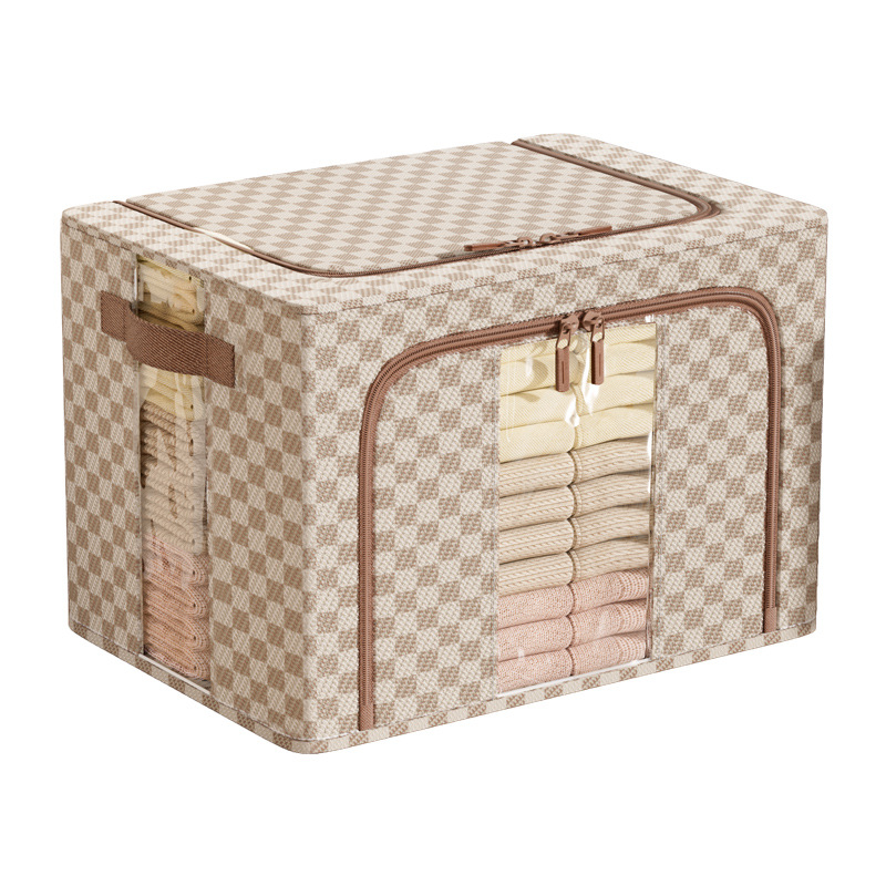 Large-capacity clothing storage box, household quilt organizing box, dormitory clothes and sundries storage box, wardrobe storage basket box Item Picture