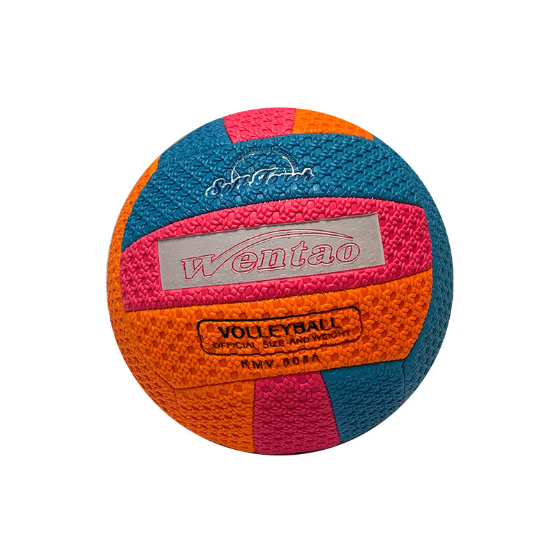 Wholesale of cross-border colored woven pattern volleyball, student training and examination machine sewn air volleyball No. 5, a niche beach ball Item Picture