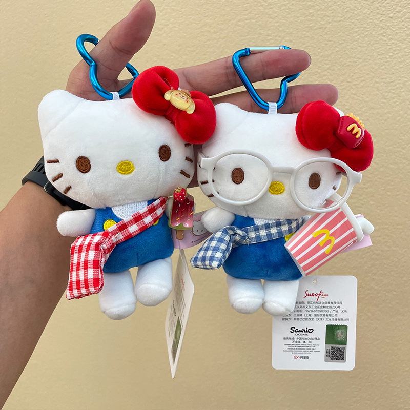 hellokitty plush toy bag pendant, car keychain, doll backpack pendant, Hello Kitty small pendant Application Scenario