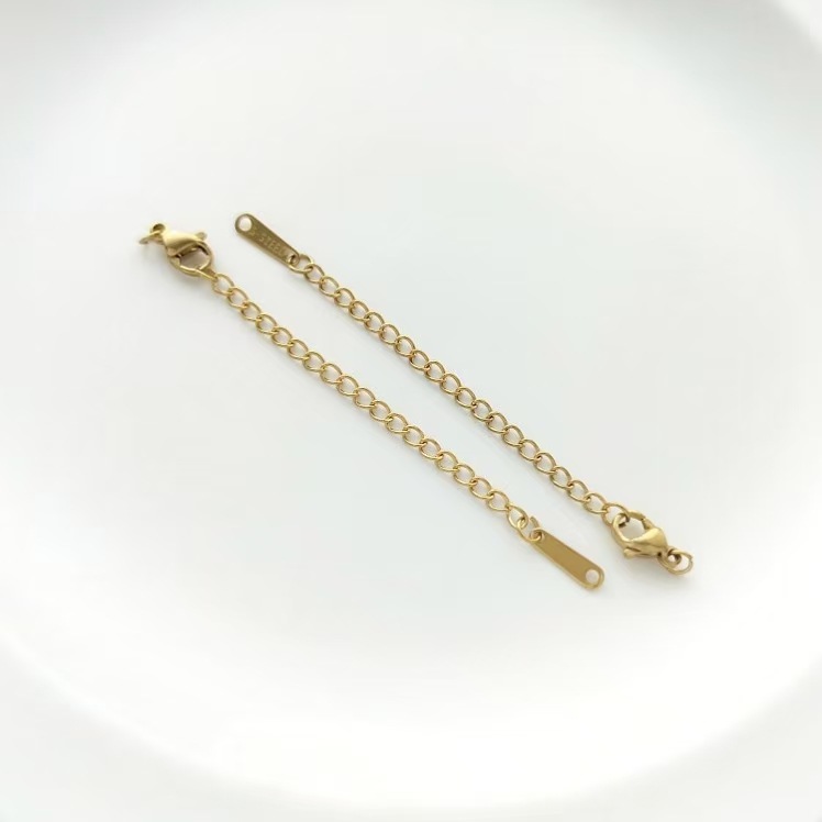 Hot-selling 7cm stainless steel extended tail chain, long strip tag, DIY jewelry accessory, extended tail chain wholesale necklace Application Scenario