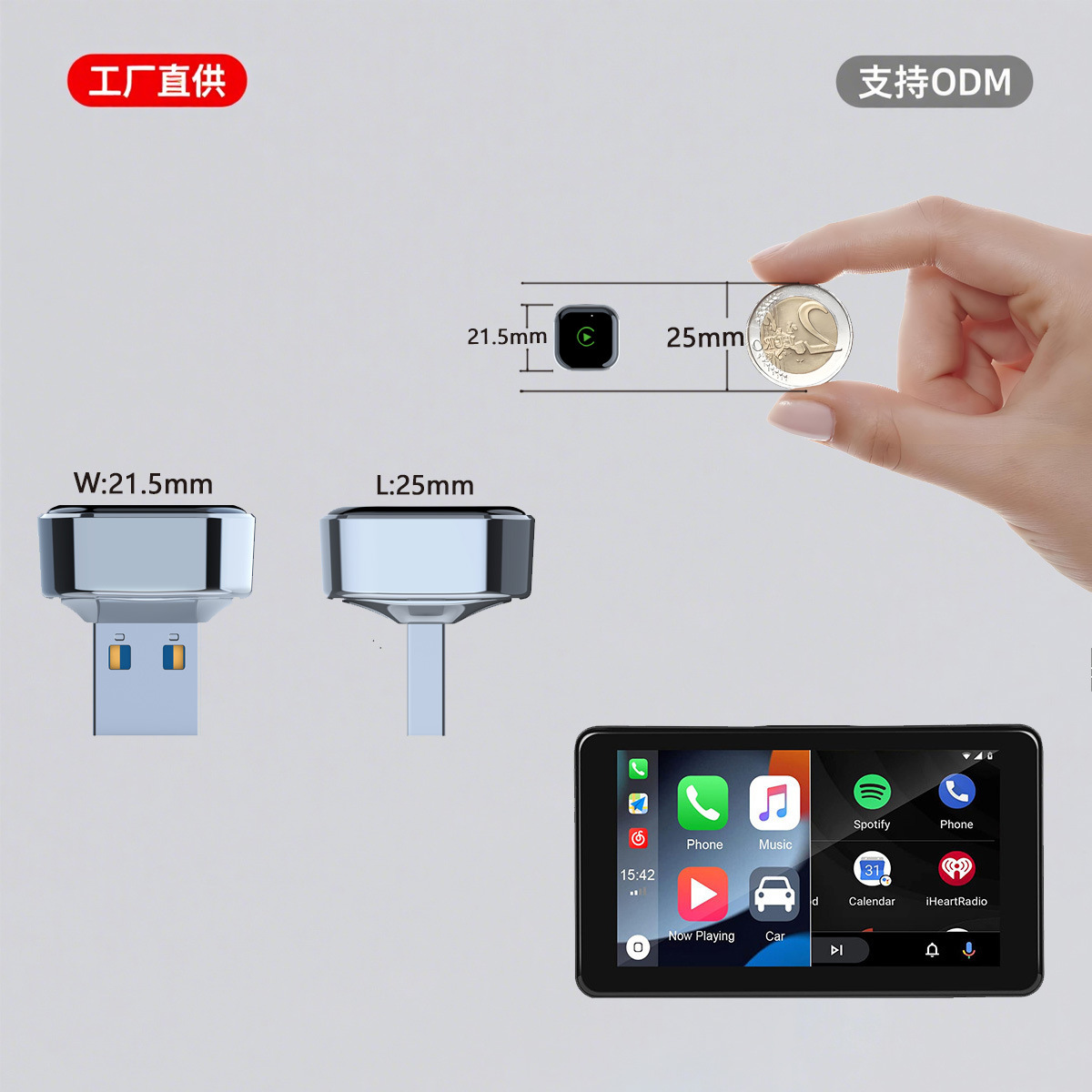 Cross-border bestseller Wireless carplay box Android auto in-car interconnection screen Projection 2-in-1 adapter module Application Scenario
