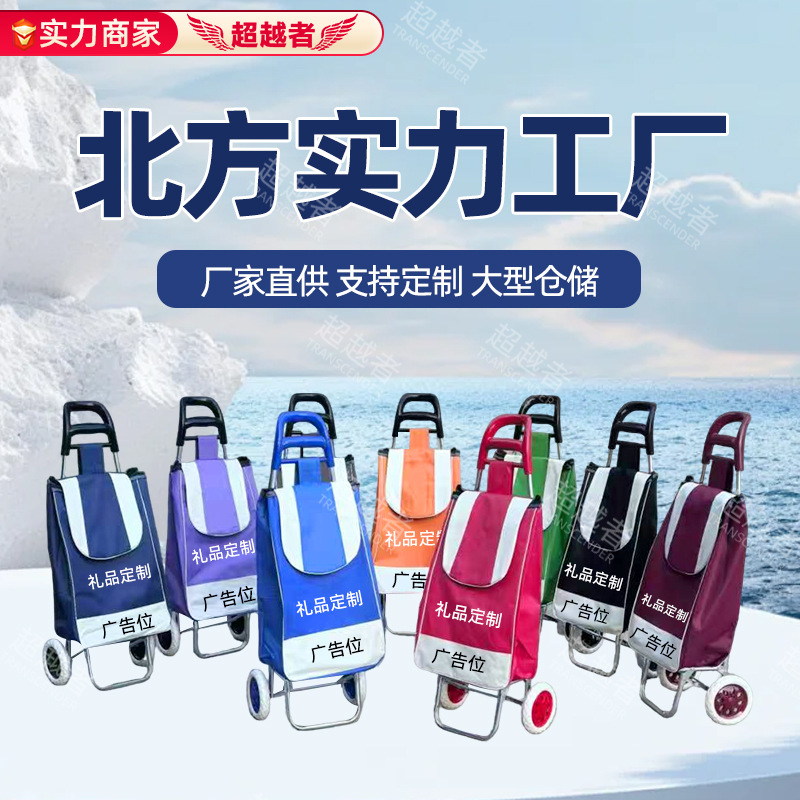 Shopping and grocery cart, small trolley, luggage trolley, household portable folding trailer, trolley, small cart, trolley details Picture